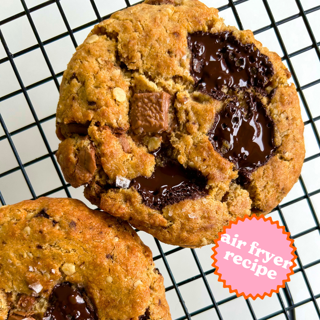 Air Fryer Peanut Butter Chocolate Chip Cookies